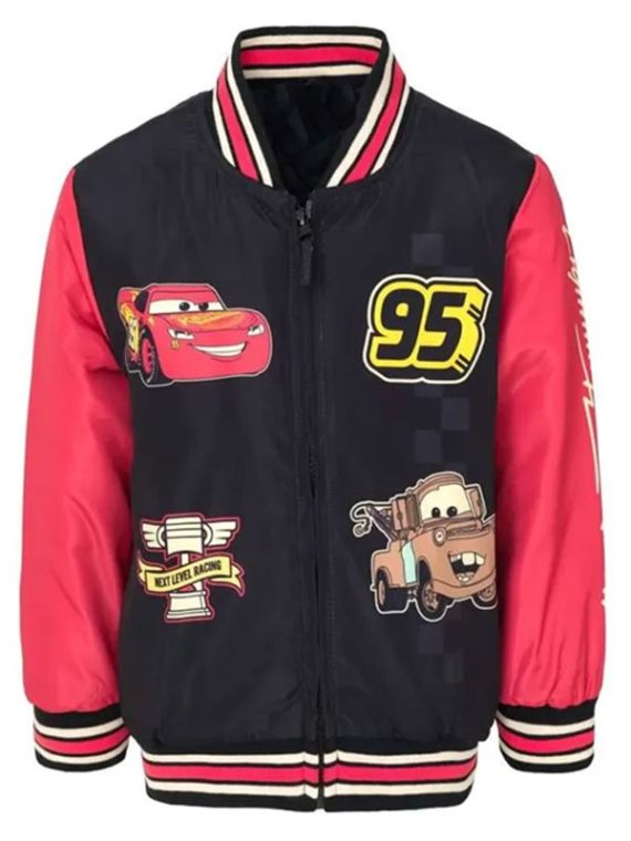 Disney Cars Lightning McQueen Varsity Bomber Jacket