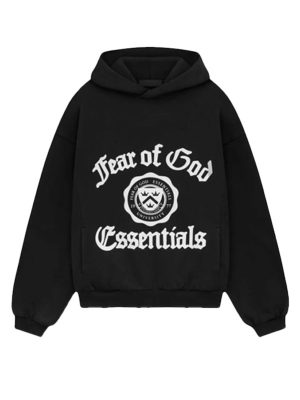 Fear OF God Essentials University Black Pullover Hoodie