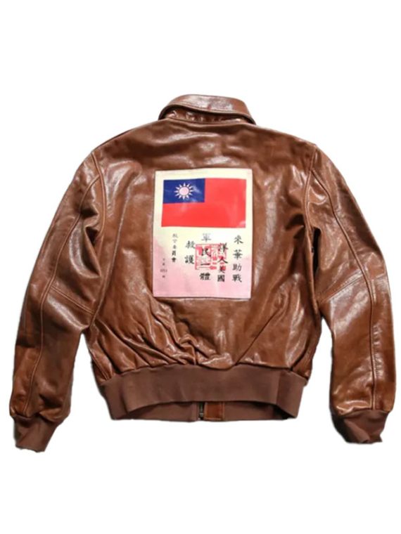 Flying Tigers Tribute Brown Leather Jacket