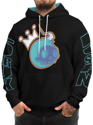 Graphic Graffiti Art Black Pullover Hoodie