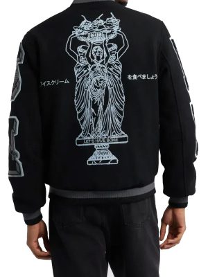 icecream-wool-blend-black-varsity-jacket-1