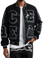 Icecream Wool Blend Black Varsity Jacket