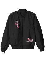 In Perspective Black Varsity Bomber Jacket