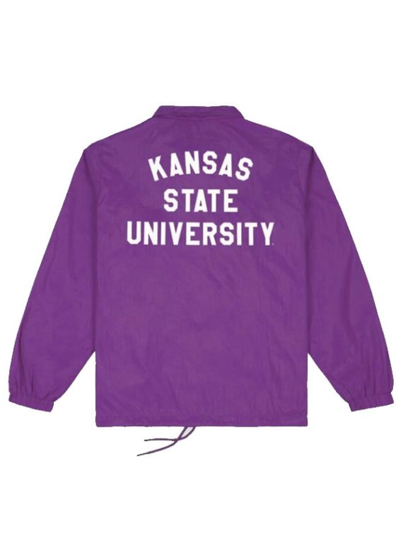 Kansas State Wildcats Roaring Logo Coaches Purple Jacket