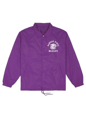 Kansas State Wildcats Roaring Logo Coaches Purple Jacket