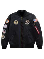 L-2B Apollo Gen II Black Bomber Satin Jacket