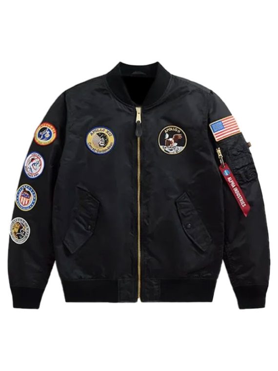 L-2B Apollo Gen II Black Bomber Satin Jacket