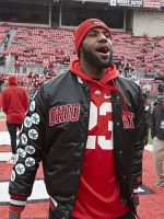 Lebron James Ohio State Buckeyes Black Satin Jacket