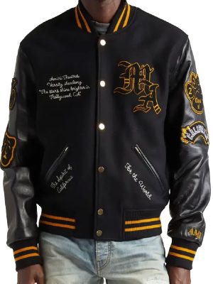 Lion West Hollywood Black varsity jacket