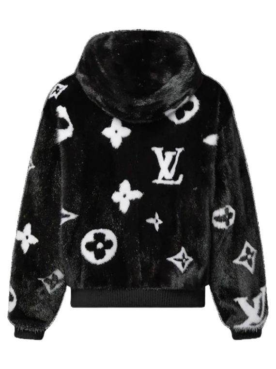 Louis Vuitton Mink Monogram Fur Oversized Hoodie