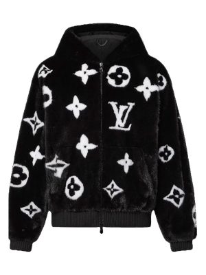 Louis Vuitton Mink Monogram Fur Oversized Hoodie