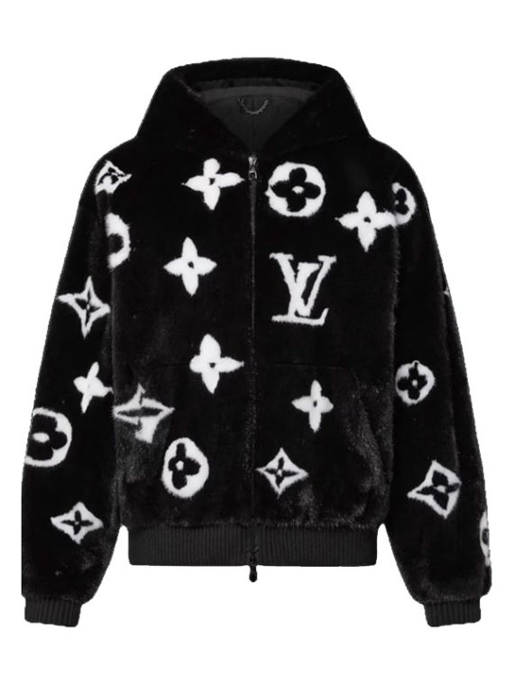 Louis Vuitton Mink Monogram Fur Oversized Hoodie