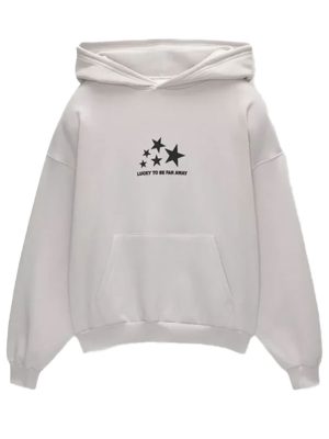 Lucky To Be Far Away Stars White Pullover Hoodie