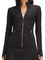 Lululemon Define Gold Zipper Black Cropped Jacket
