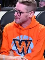 Macaulay Culkin Knicks vs Lakers Game Orange Hoodie