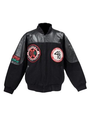 Malcolm X World Tour Cast and Crew Black Varsity Jacket
