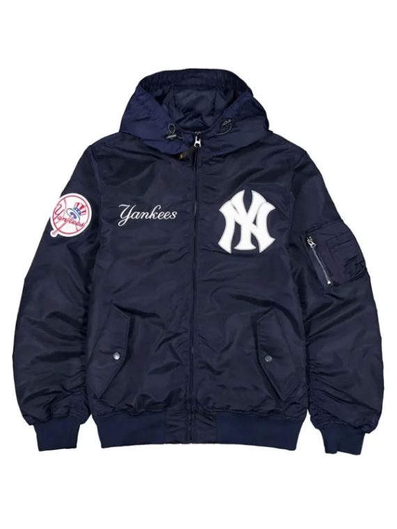 MLB New York Yankees Bomber Hooded Jacket