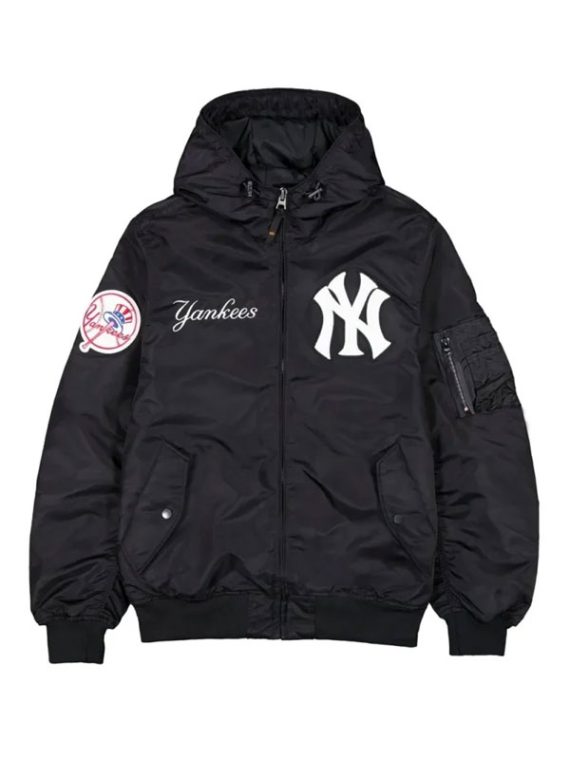 MLB New York Yankees Bomber Hooded Jacket