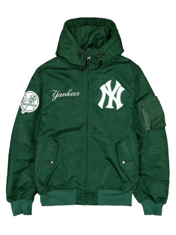 MLB New York Yankees Bomber Hooded Jacket