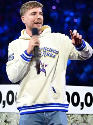 MrBeast 74th NBA All-Star Game White Pullover Hoodie