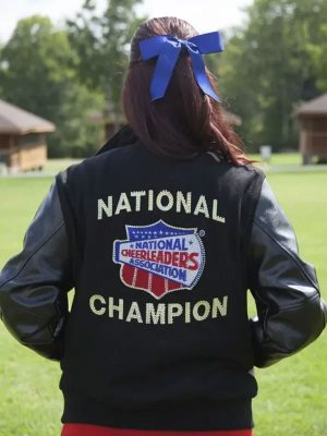 National Cheerleaders Association Black Varsity Jacket