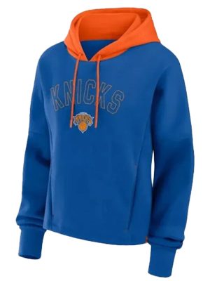 New York Knicks Boxy Blue Pullover Hoodie