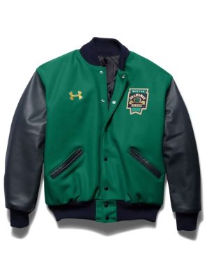 Notre Dame Green Black Varsity Jacket