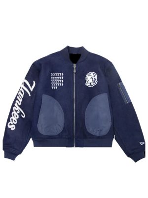 NY Yankees Heart & Mind Blue Wool Bomber Jacket