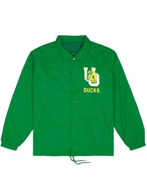 Oregon Ducks Vintage Logo Coaches Green Jacket