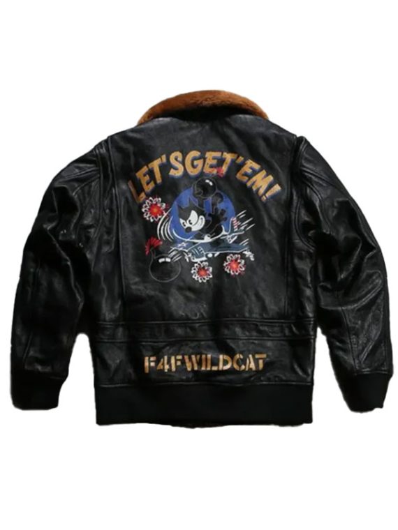 Phil the Cat G1 Black Leather Jacket