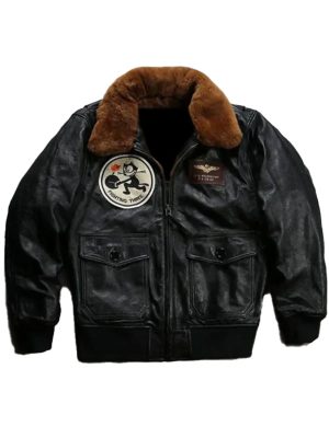 Phil the Cat G1 Black Leather Jacket