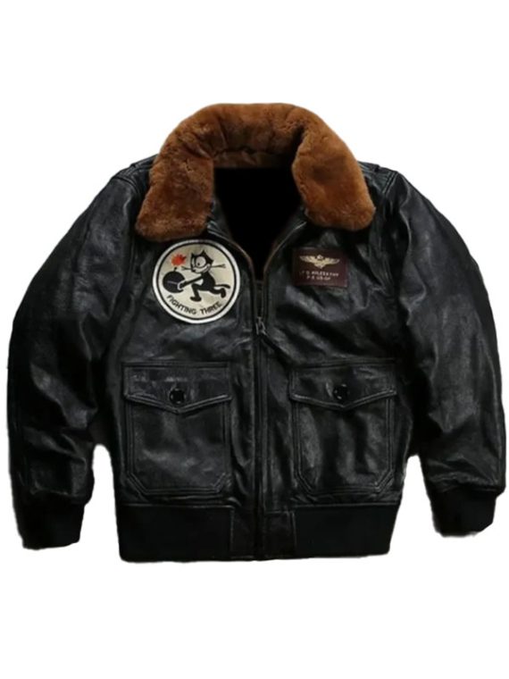 Phil the Cat G1 Black Leather Jacket