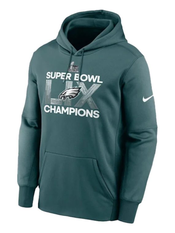 Philadelphia Eagles Super Bowl LIX Champions Green Hoodie