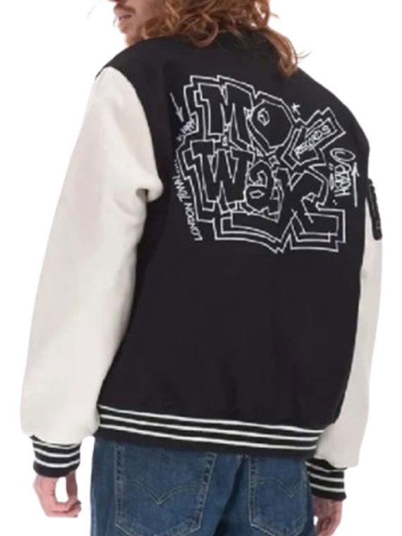 Pleasures Unkle Black Varsity Jacket