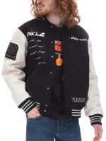 Pleasures Unkle Black Varsity Jacket