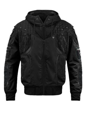 Renegade Black Bomber Hooded Jacket