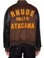 Rhude Hills Brown Black Varsity Jacket