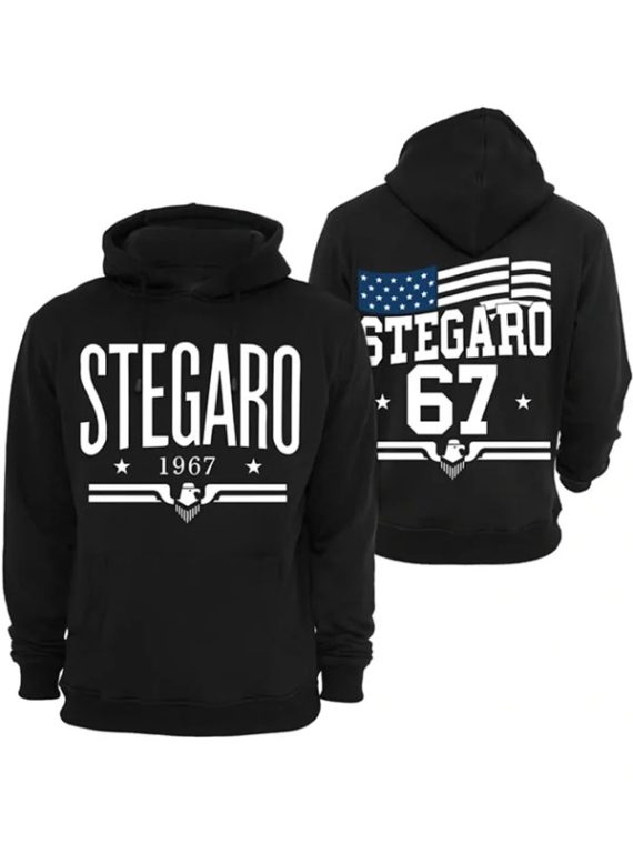 Stegaro 1967 USA Black Pullover Hoodie