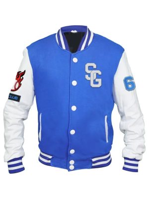 Stegaro Baseball Blue White Varsity Jacket