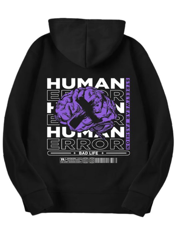 Stegaro Human Error Black Pullover Hoodie