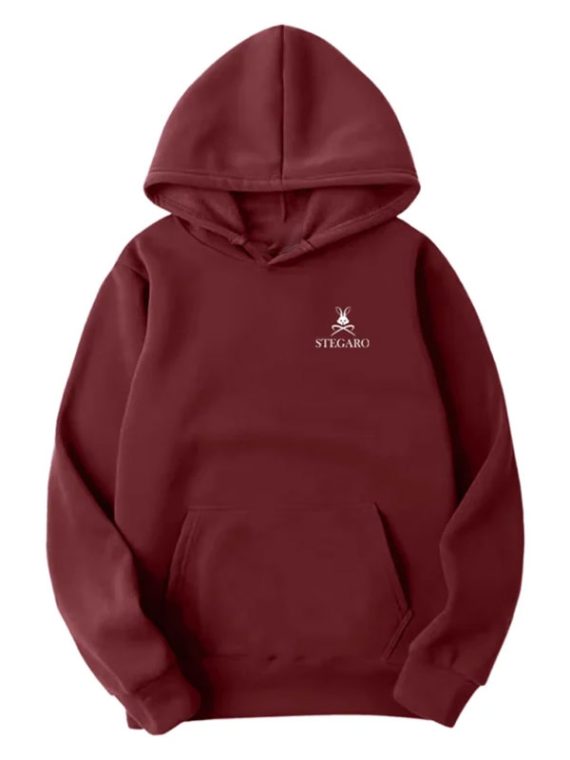 Stegaro Money Moves Maroon Pullover Hoodie
