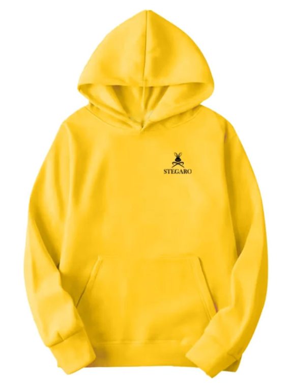 Stegaro Money Yellow Fleece Pullover Hoodie