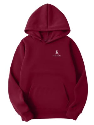Stegaro New York Maroon Pullover Hoodie
