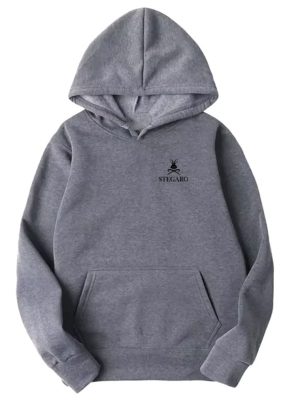 Stegaro Patient Bear Grey Pullover Hoodie