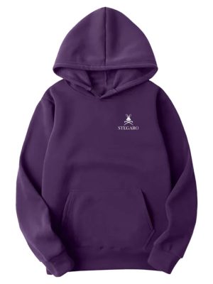 Stegaro Power Quotes Purple Pullover Hoodie