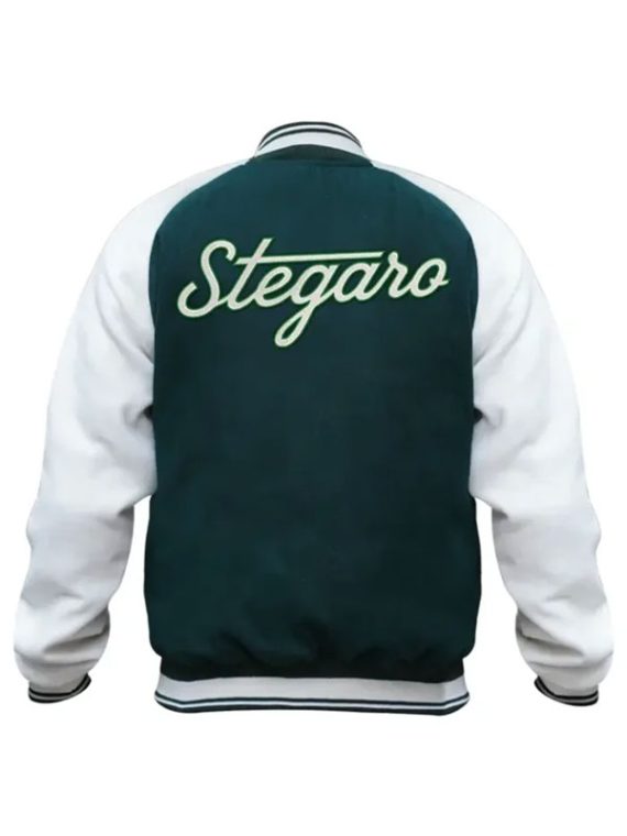 Stegaro Raglan Green White Varsity Jacket
