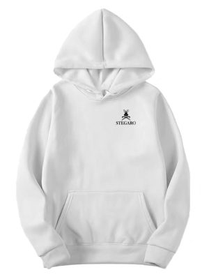 Stegaro Tokyo Street White Pullover Hoodie