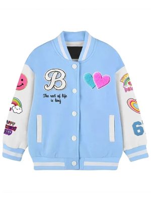 Stegaro Unicorn Blue White Varsity Jacket