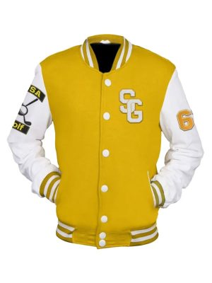 Stegaro USA Golf Yellow White Varsity Jacket