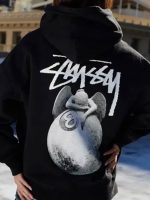 Stussy Angel Oversized Fleece Pullover Hoodie